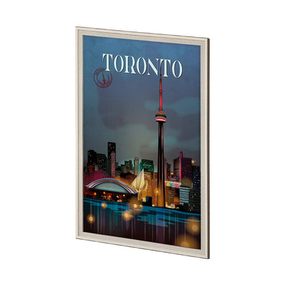 Mercana - Toronto Go Canada XL by Mercana Studio a Hand Embellished Decograph Framed Art Print under Glass - 13802 view 2