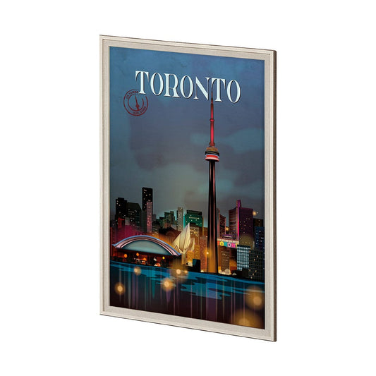 Mercana - Toronto Go Canada XL by Mercana Studio a Hand Embellished Decograph Framed Art Print under Glass - 13802 view 2