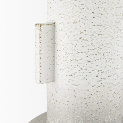 Mercana - Torres Small Textured Off White w/ Gold Metal Vase - 70955 view 6
