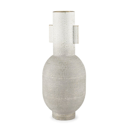 Mercana - Torres Tall Textured Off White w/ Gold Metal Vase - 70956 view 1