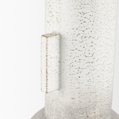 Mercana - Torres Tall Textured Off White w/ Gold Metal Vase - 70956 view 6