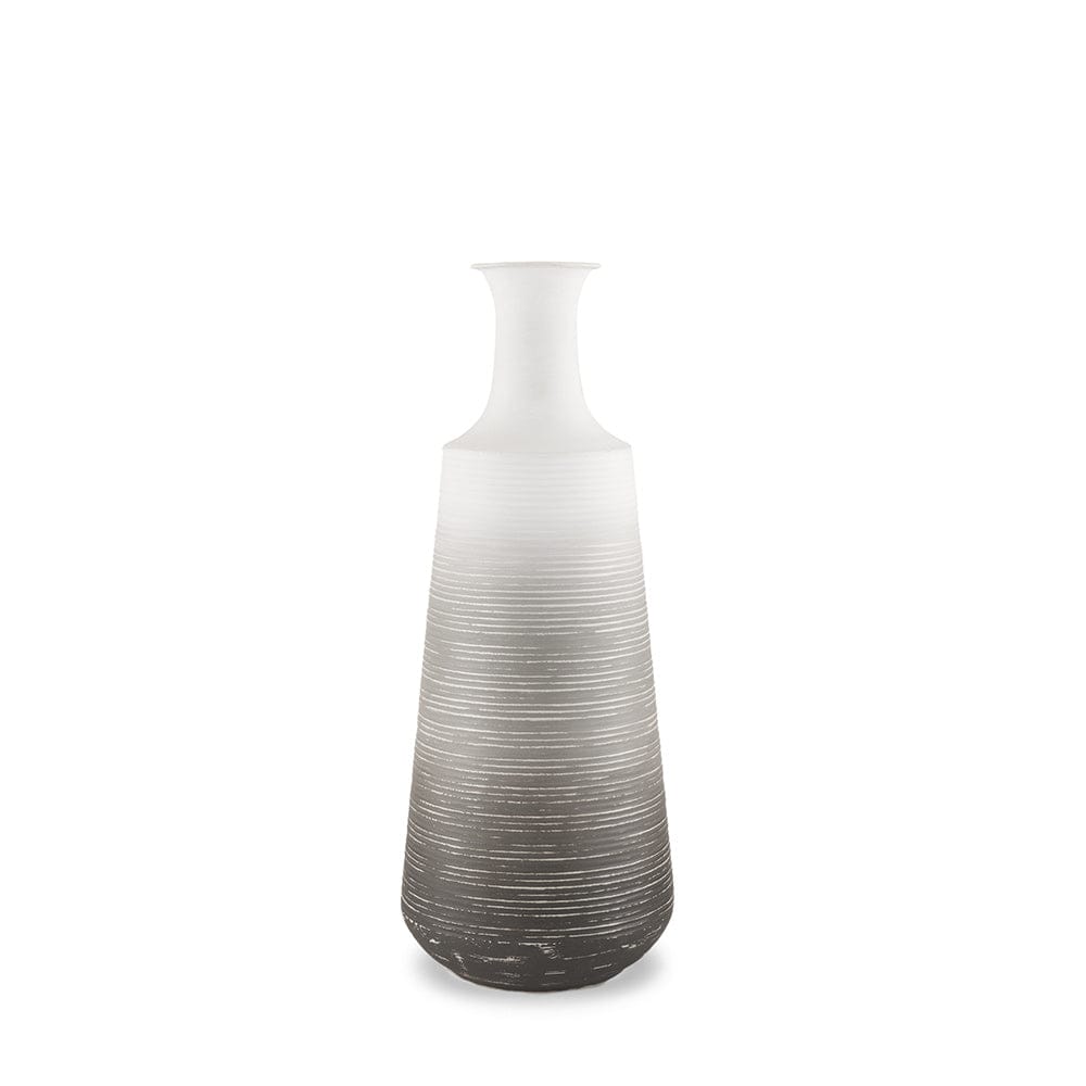 Mercana - Toru Medium White w/ Grey Ombre Metal Vase - 70957 view 1