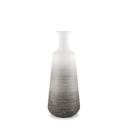 Mercana - Toru Medium White w/ Grey Ombre Metal Vase - 70957 view 1