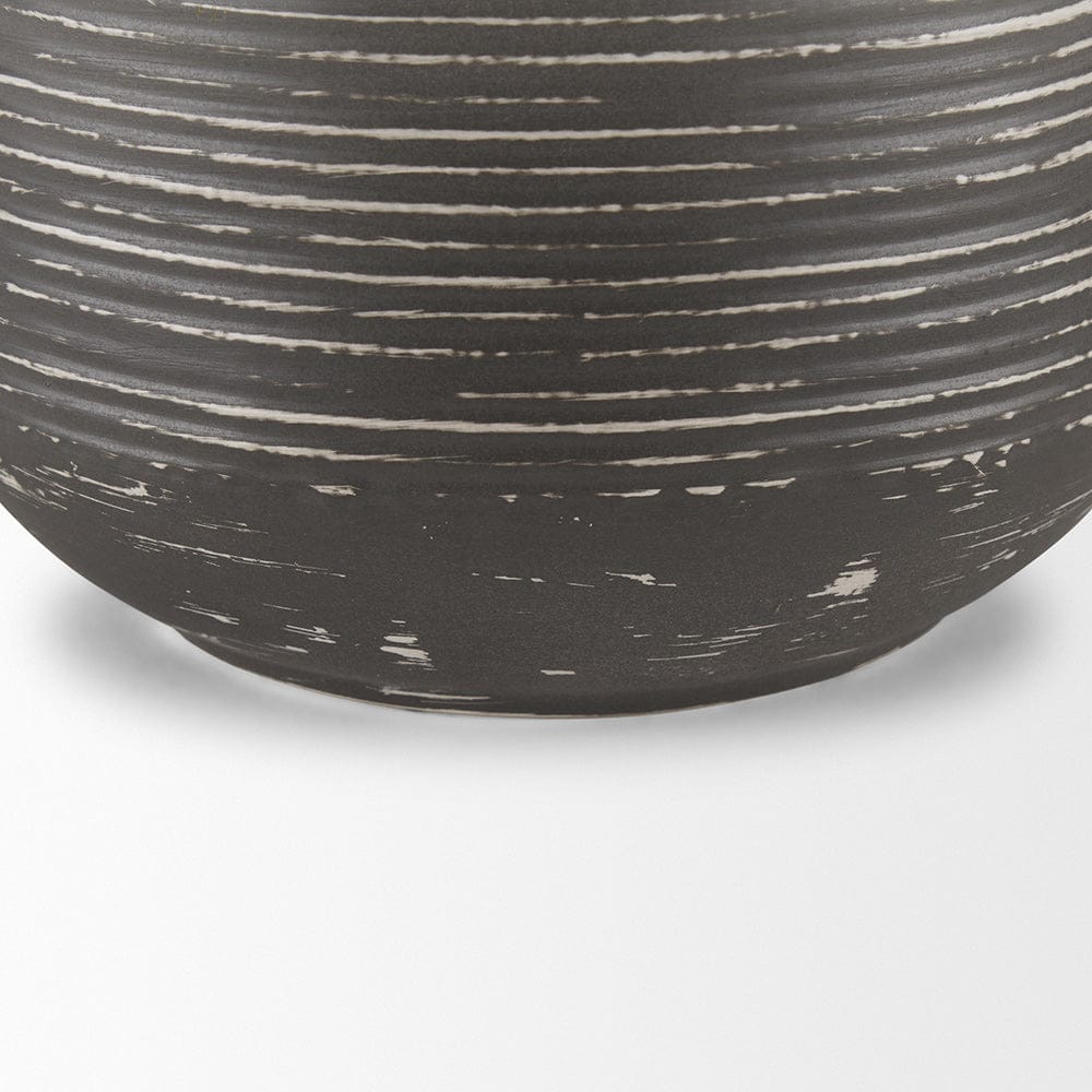 Mercana - Toru Medium White w/ Grey Ombre Metal Vase - 70957 view 6