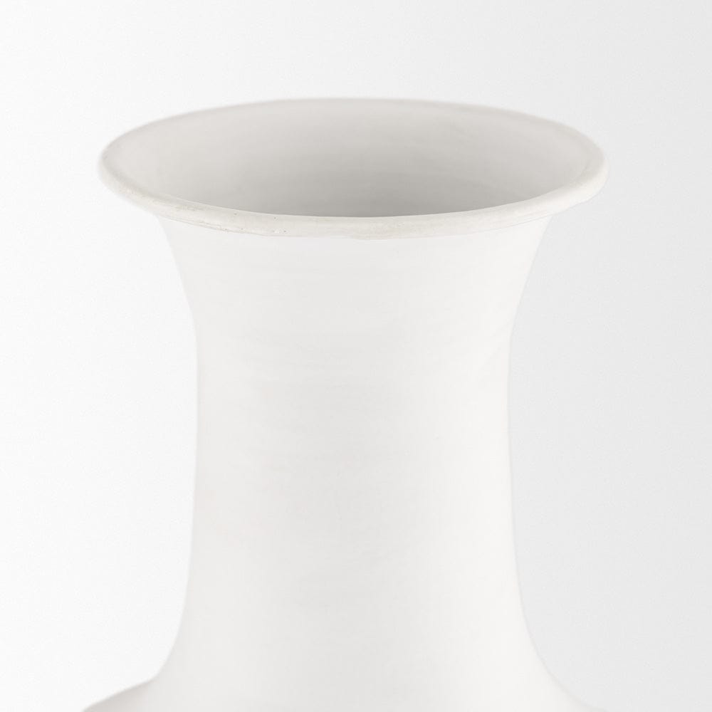 Mercana - Toru Tall White w/ Grey Ombre Metal Vase - 70958 view 3