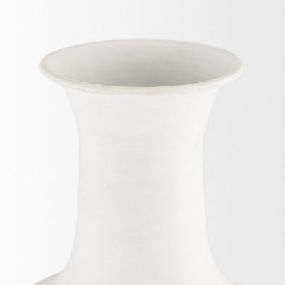 Mercana - Toru Tall White w/ Grey Ombre Metal Vase - 70958 view 3