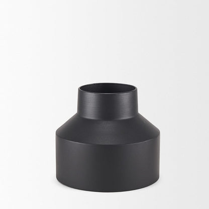 Mercana - Tosca Medium Matte Black Metal Vase - 70946 view 2