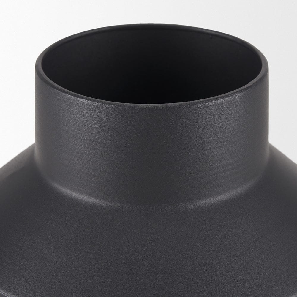 Mercana - Tosca Medium Matte Black Metal Vase - 70946 view 3