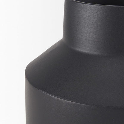 Mercana - Tosca Medium Matte Black Metal Vase - 70946 view 4