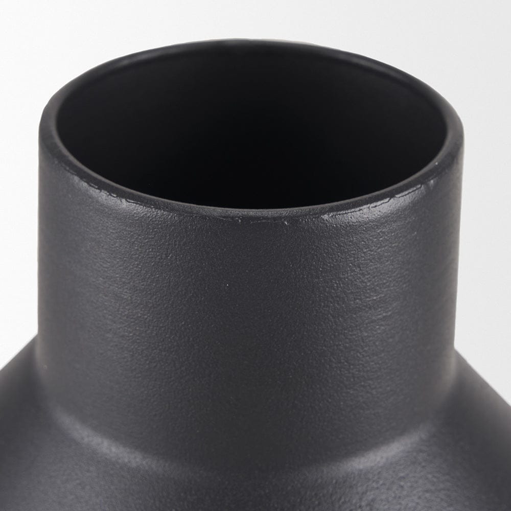 Mercana - Tosca Small Matte Black Metal Vase - 70945 view 3