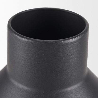 Mercana - Tosca Small Matte Black Metal Vase - 70945 view 3