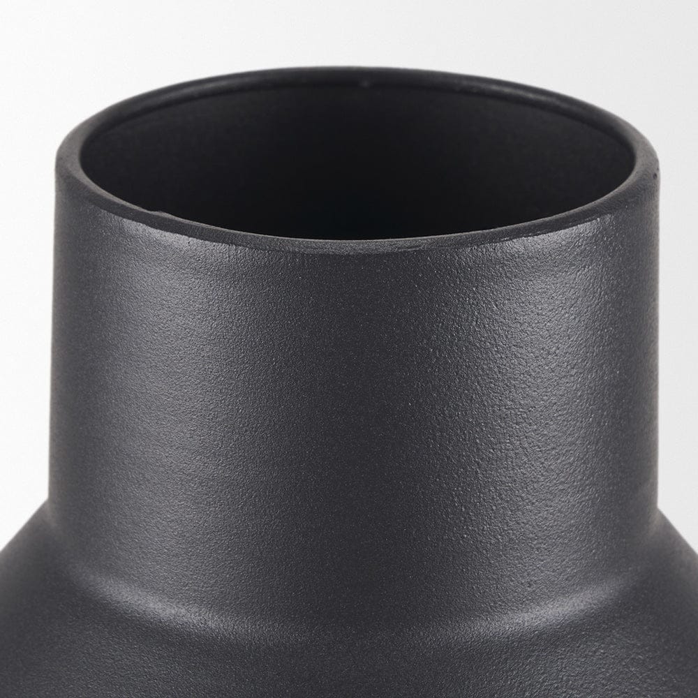 Mercana - Tosca Tall Matte Black Metal Vase - 70947 view 3