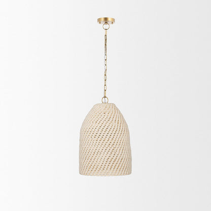 Mercana - Tosha 1-Light Cotton Rope Bell Pendant - 70918 view 2