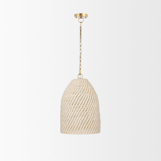 Mercana - Tosha 1-Light Cotton Rope Bell Pendant - 70918 view 2