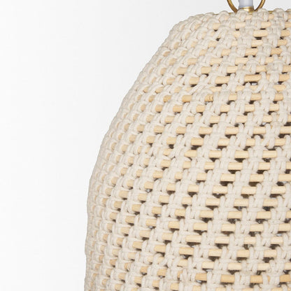 Mercana - Tosha 1-Light Cotton Rope Bell Pendant - 70918 view 6