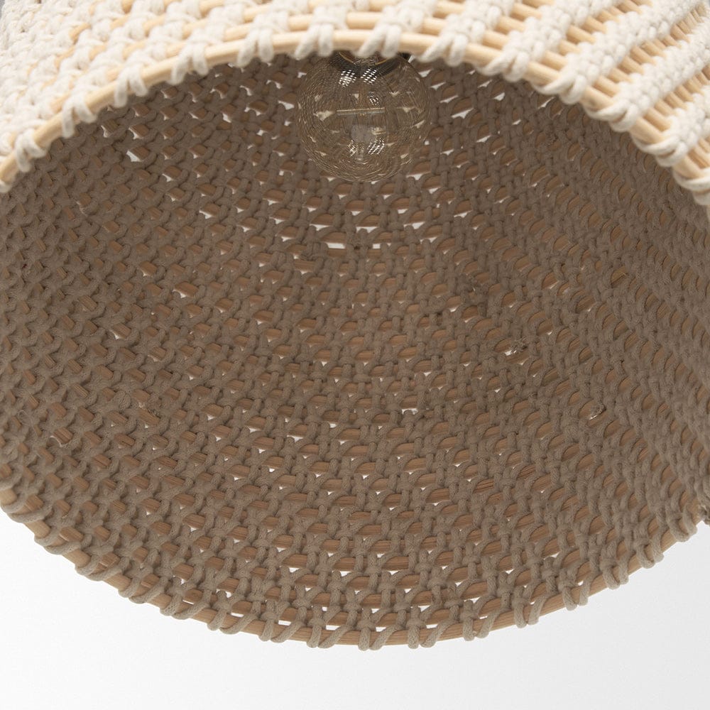 Mercana - Tosha 1-Light Cotton Rope Bell Pendant - 70918 view 8