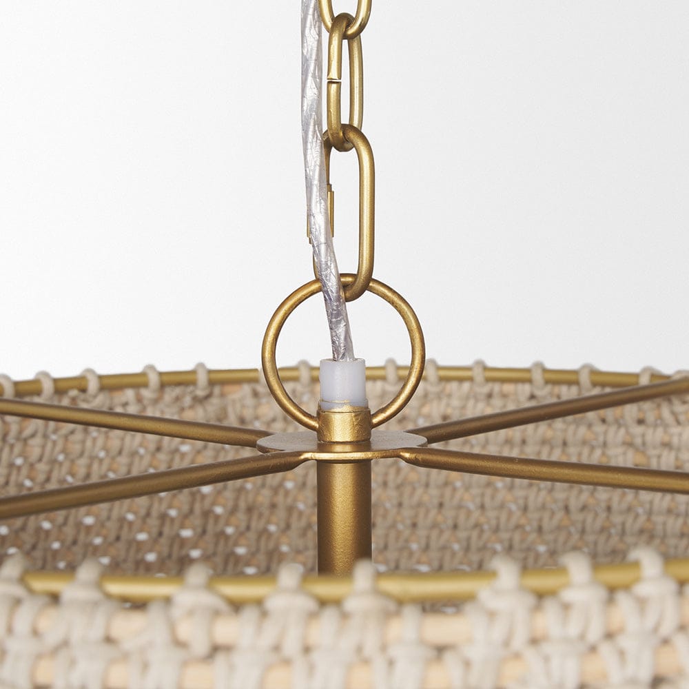 Mercana - Tosha 1-Light Tapered Cotton Rope Drum Pendant - 70917 view 5
