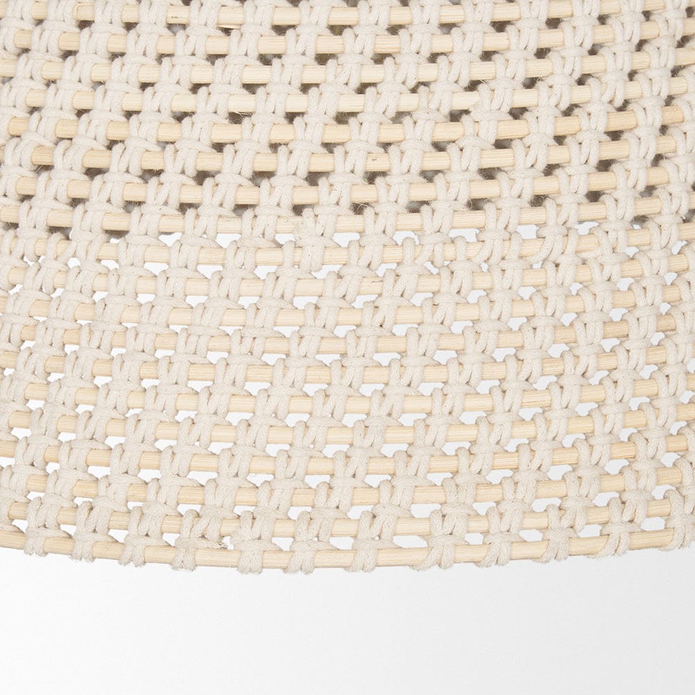 Mercana - Tosha 1-Light Tapered Cotton Rope Drum Pendant - 70917 view 7