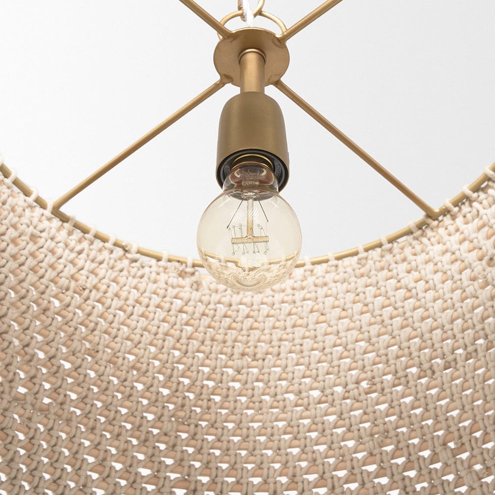 Mercana - Tosha 1-Light Tapered Cotton Rope Drum Pendant - 70917 view 8