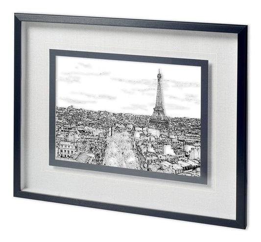 Mercana - Tour of Europe I by Melissa Wang a Hand Embellished Textured Framed Art Print Matted under Glass - 11862 view 1