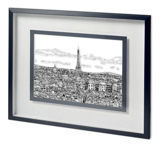 Mercana - Tour of Europe II by Melissa Wang a Hand Embellished Textured Framed Art Print Matted under Glass - 11863 view 1