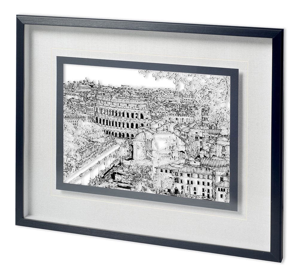 Mercana - Tour of Europe III by Melissa Wang a Hand Embellished Textured Framed Art Print Matted under Glass - 11864 view 1
