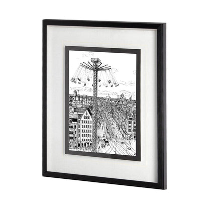 Mercana - Tour of Europe IV by Melissa Wang a Hand Embellished Textured Framed Art Print Matted under Glass - 11865 view 1