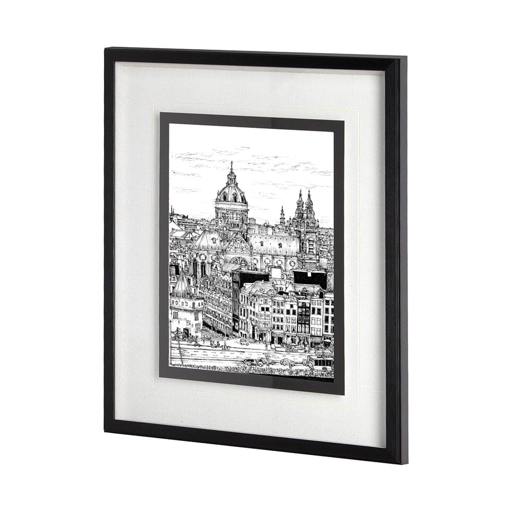 Mercana - Tour of Europe V by Melissa Wang a Hand Embellished Textured Framed Art Print Matted under Glass - 11866 view 1