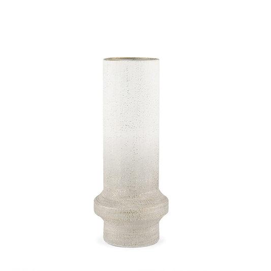 Mercana - Tovah Medium Textured White w/ Gold Metal Vase - 70951 view 1