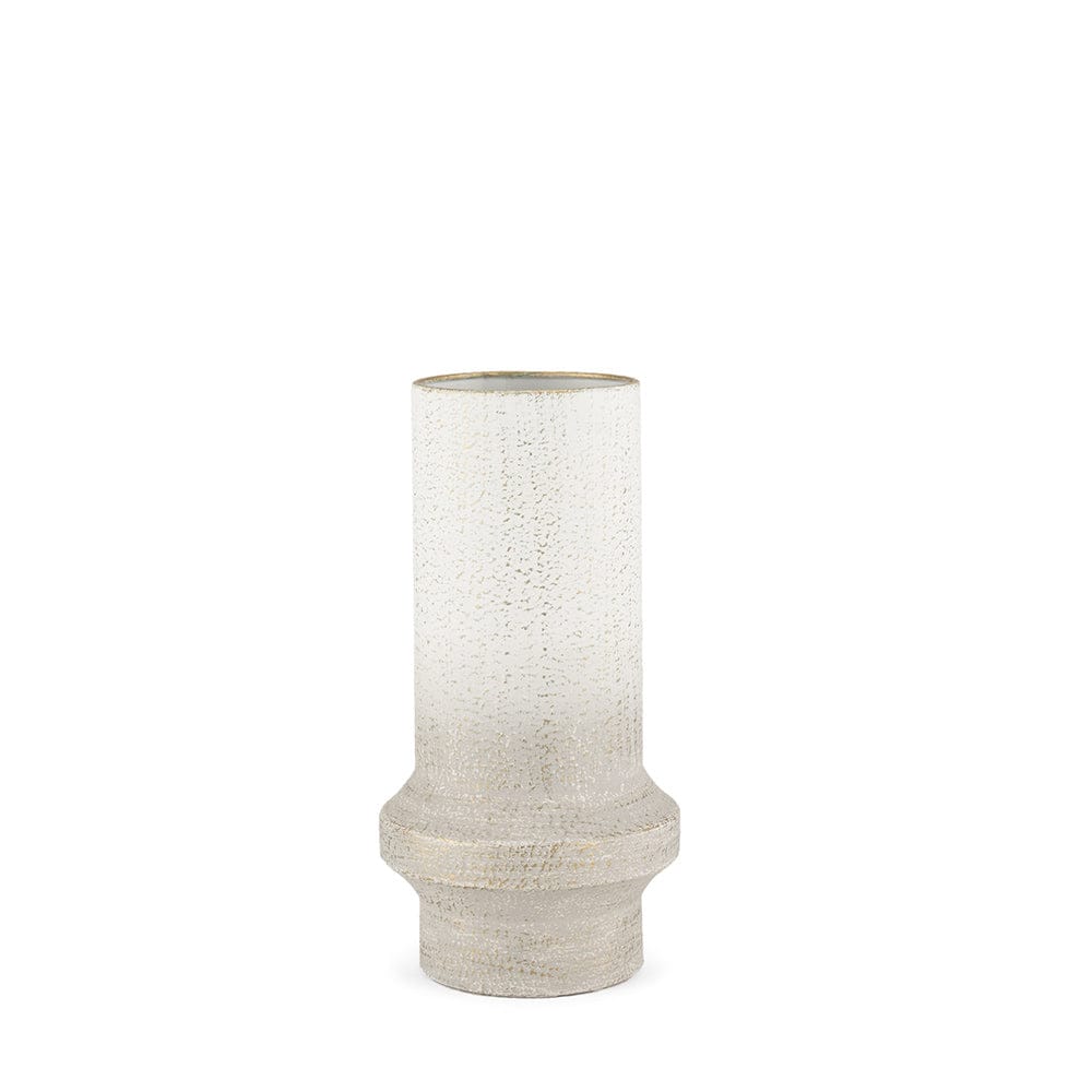 Mercana - Tovah Small Textured White w/ Gold Metal Vase - 70950 view 1