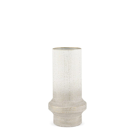 Mercana - Tovah Small Textured White w/ Gold Metal Vase - 70950 view 1