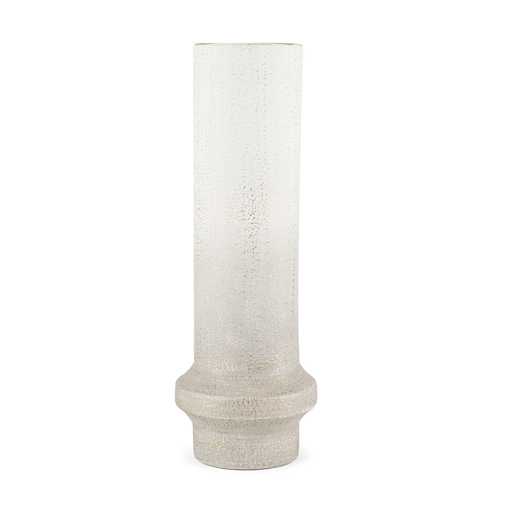 Mercana - Tovah Tall Textured White w/ Gold Metal Vase - 70952 view 1