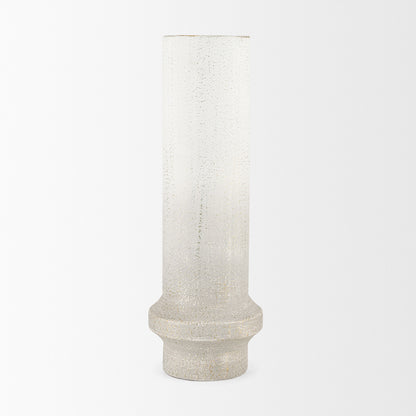 Mercana - Tovah Tall Textured White w/ Gold Metal Vase - 70952 view 2