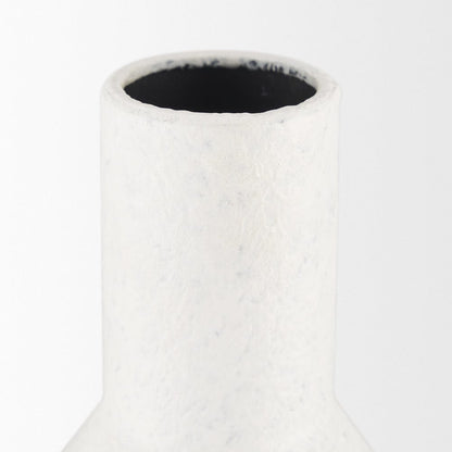 Mercana - Townley Small White w/ Black Ombre Metal Vase - 70953 view 3