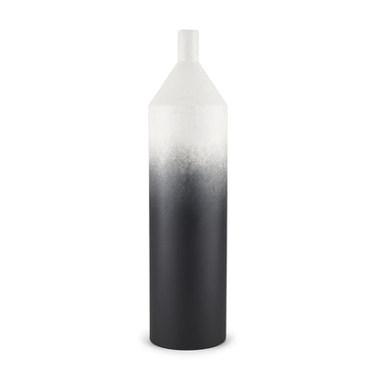 Mercana - Townley Tall White w/ Black Ombre Metal Vase - 70954 view 1