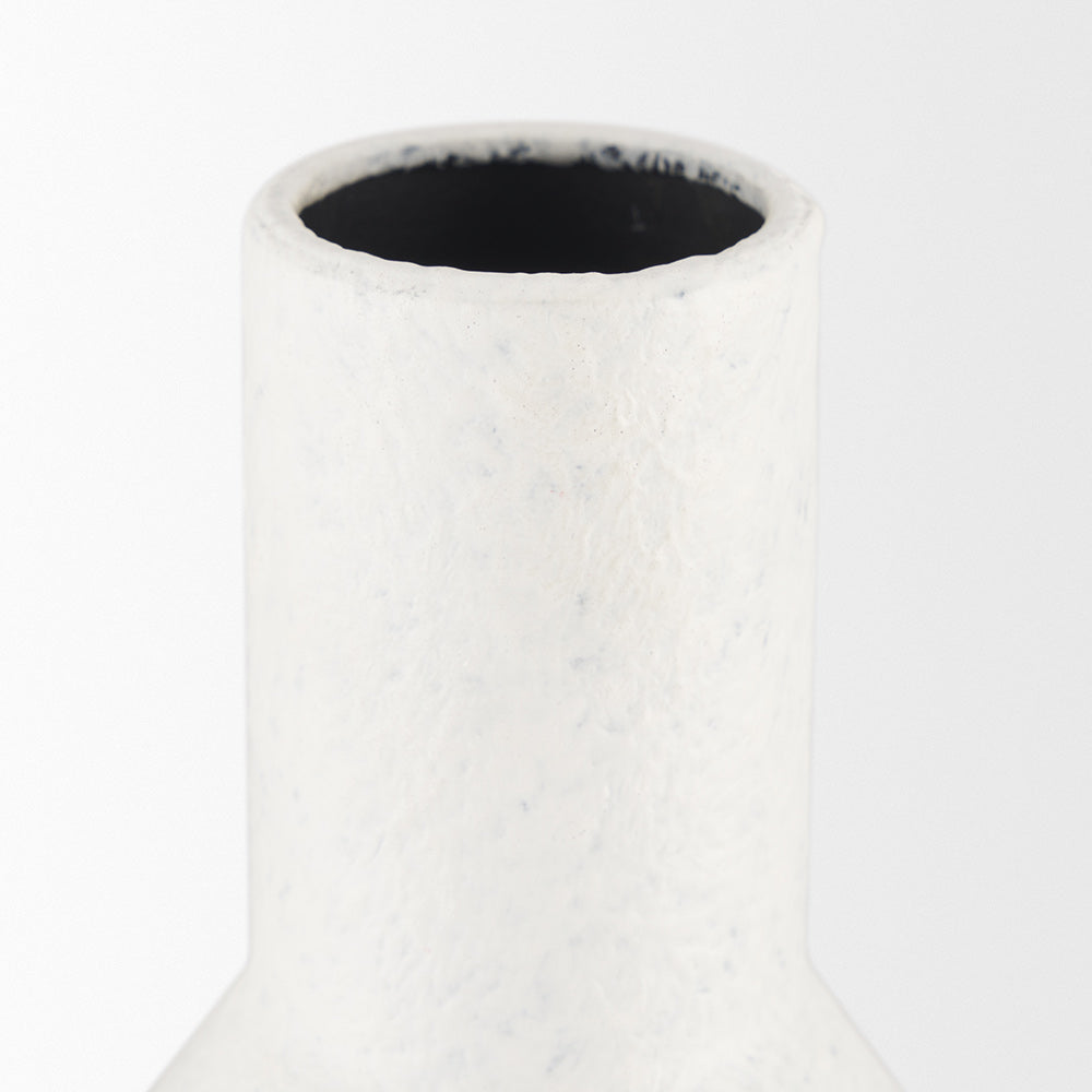 Mercana - Townley Tall White w/ Black Ombre Metal Vase - 70954 view 3