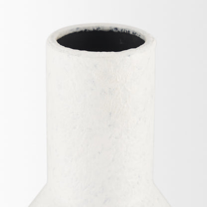 Mercana - Townley Tall White w/ Black Ombre Metal Vase - 70954 view 3