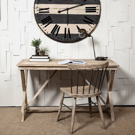 Mercana - Tracy 54L x 28W Natural X Frame Wood Office Desk - 67834 view 2