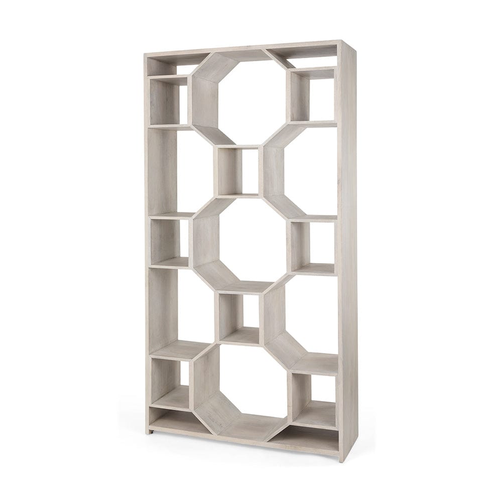 Mercana - Traro 47.75L x 16.0W x 92.0H Beige Wooden Compartment Shelving Unit - 69740 view 1