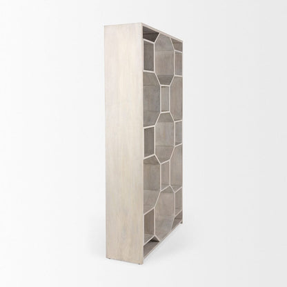 Mercana - Traro 47.75L x 16.0W x 92.0H Beige Wooden Compartment Shelving Unit - 69740 view 4