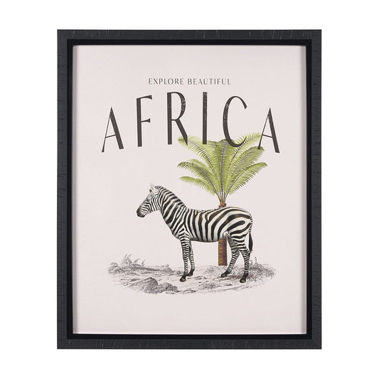 Mercana - Travel Guide - Africa by Vintage Collection a Hand Embellished Textured Framed Art Print - 15367 view 1