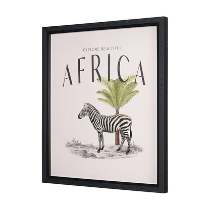 Mercana - Travel Guide - Africa by Vintage Collection a Hand Embellished Textured Framed Art Print - 15367 view 2