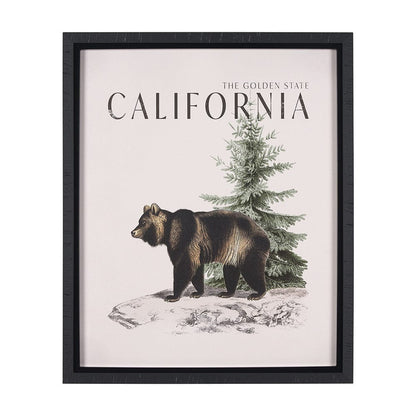 Mercana - Travel Guide - California by Vintage Collection a Hand Embellished Textured Framed Art Print - 15363 view 1