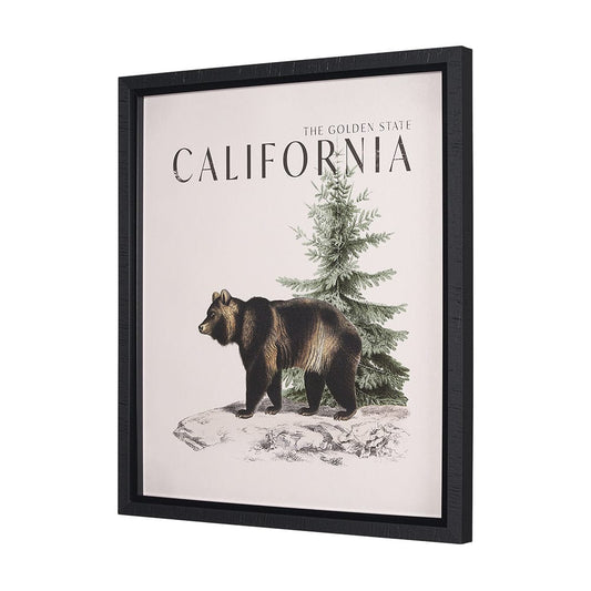 Mercana - Travel Guide - California by Vintage Collection a Hand Embellished Textured Framed Art Print - 15363 view 2