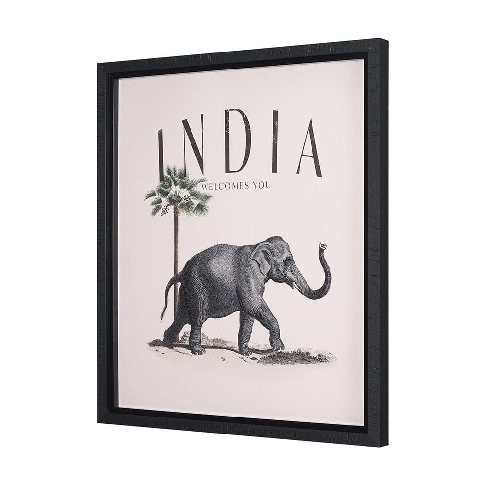 Mercana - Travel Guide - India by Vintage Collection a Hand Embellished Textured Framed Art Print - 15366 view 2