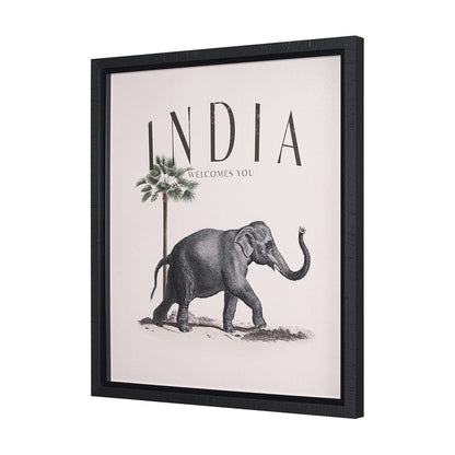 Mercana - Travel Guide - India by Vintage Collection a Hand Embellished Textured Framed Art Print - 15366 view 2