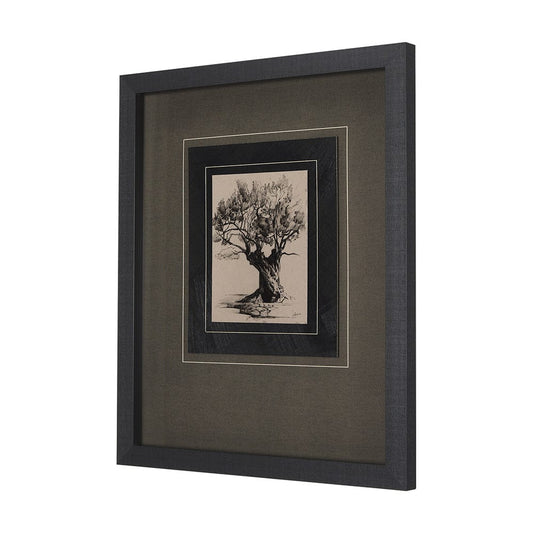 Mercana - Tree Drawing I by Mercana Studio a Hand Embellished Textured Framed Art Print Matted under Glass - 14718 view 2
