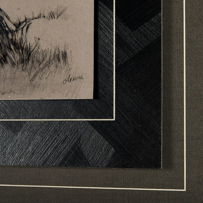 Mercana - Tree Drawing III by Mercana Studio a Hand Embellished Textured Framed Art Print Matted under Glass - 14720 view 6