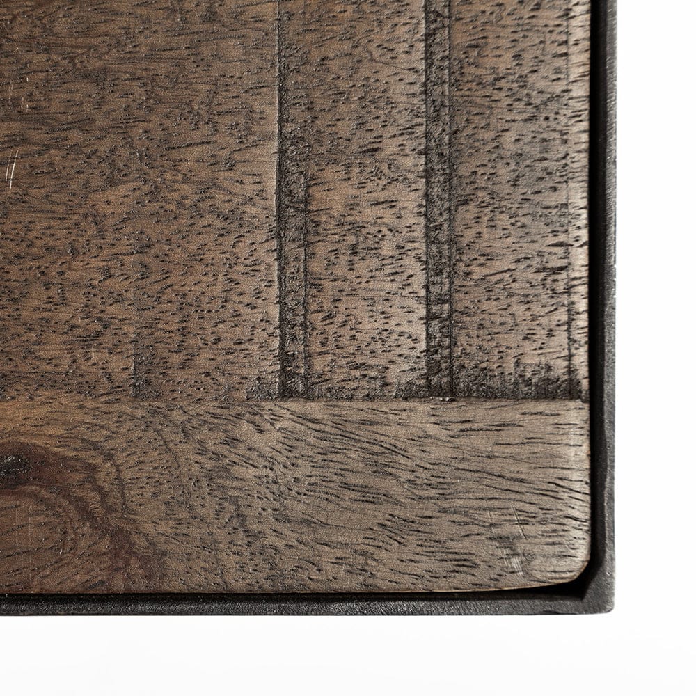 Mercana - Trestman III 66L x 18W Brown Wood Top W/Black Iron Base Accent Bench - 68586_CLOSEOUT view 7
