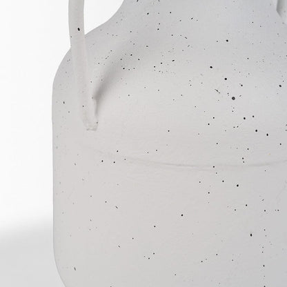 Mercana - Treva Tall White w/ Black Speckles Metal Vase - 70960 view 7